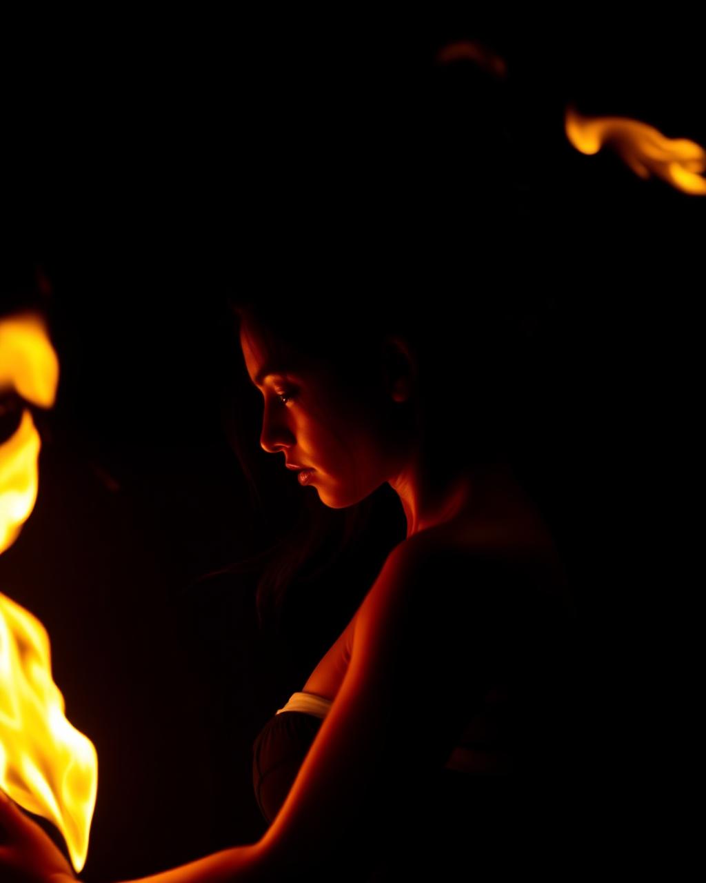 Fire performance photography