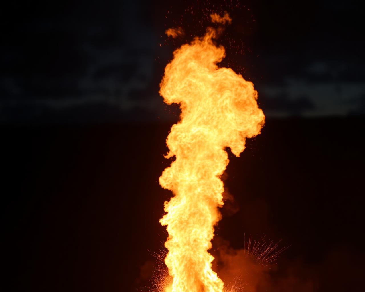 Fire performance photography